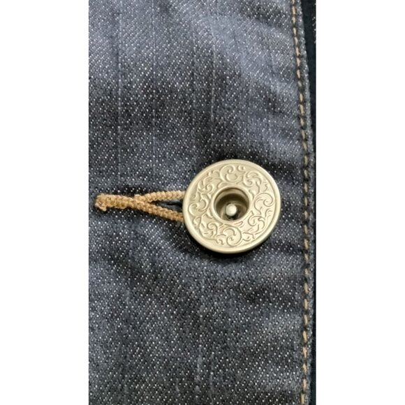 Big Rock Canyon Plus Size 2XL Jacket Denim Button-Up Mandarian Collar - Picture 4 of 9